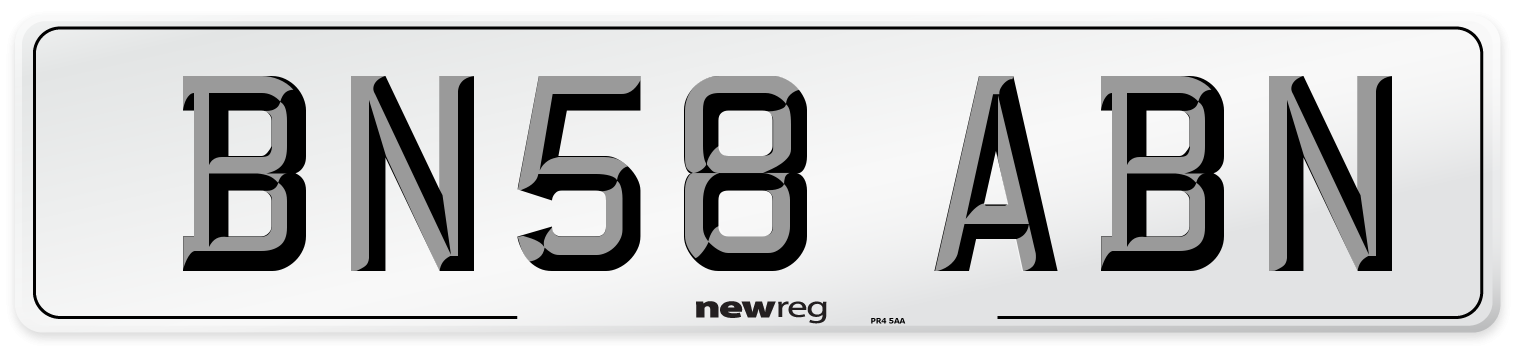 BN58 ABN Number Plate from New Reg